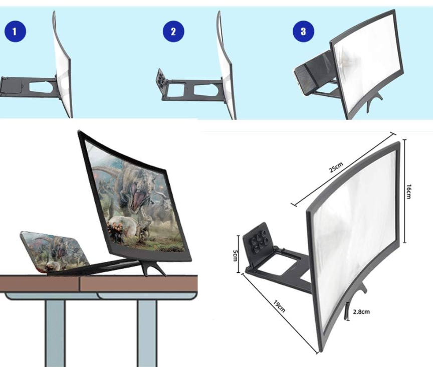 Amplificateur d'écran de téléphone incurvé 3D 🇵🇫