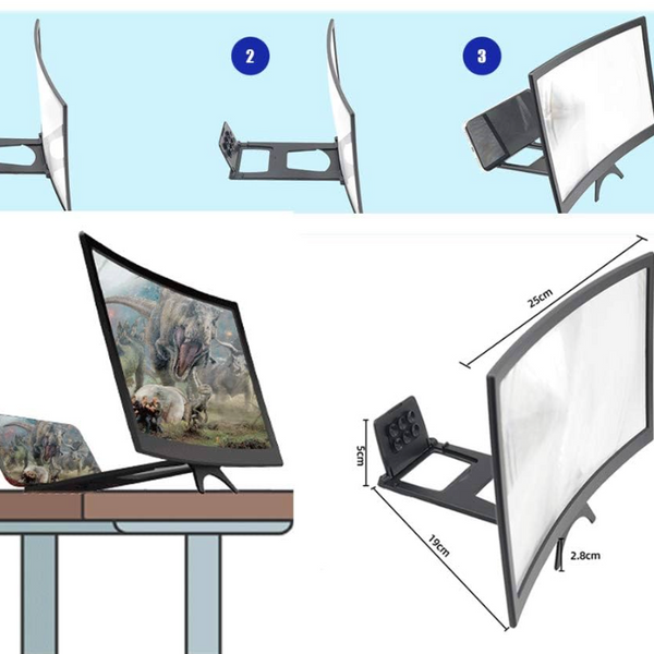 Amplificateur d'écran de téléphone incurvé 3D 🇵🇫